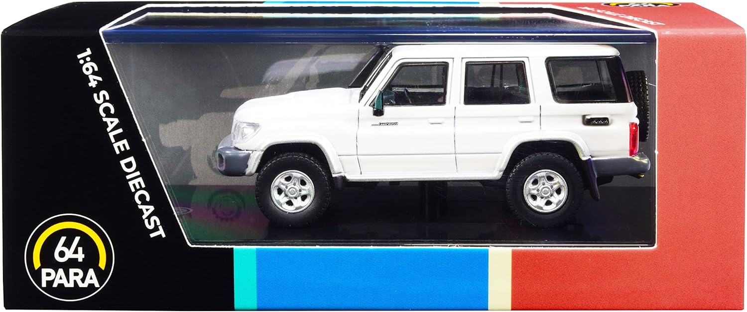 TOYOTA LAND CRUISER 76 FRENCH VANILLA PEARL WHITE 1/64 DIECAST
